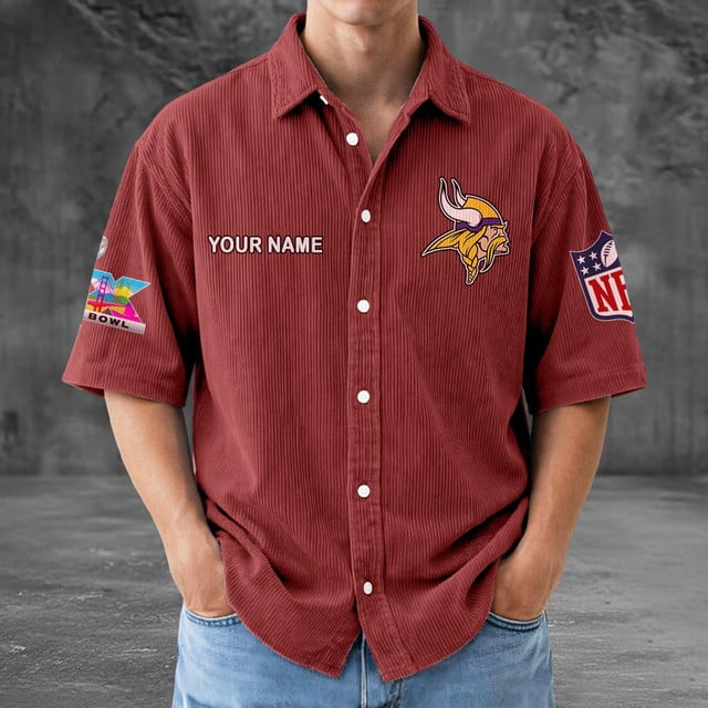 MV x NFL Men Seersucker Button Shirt DDT NTL