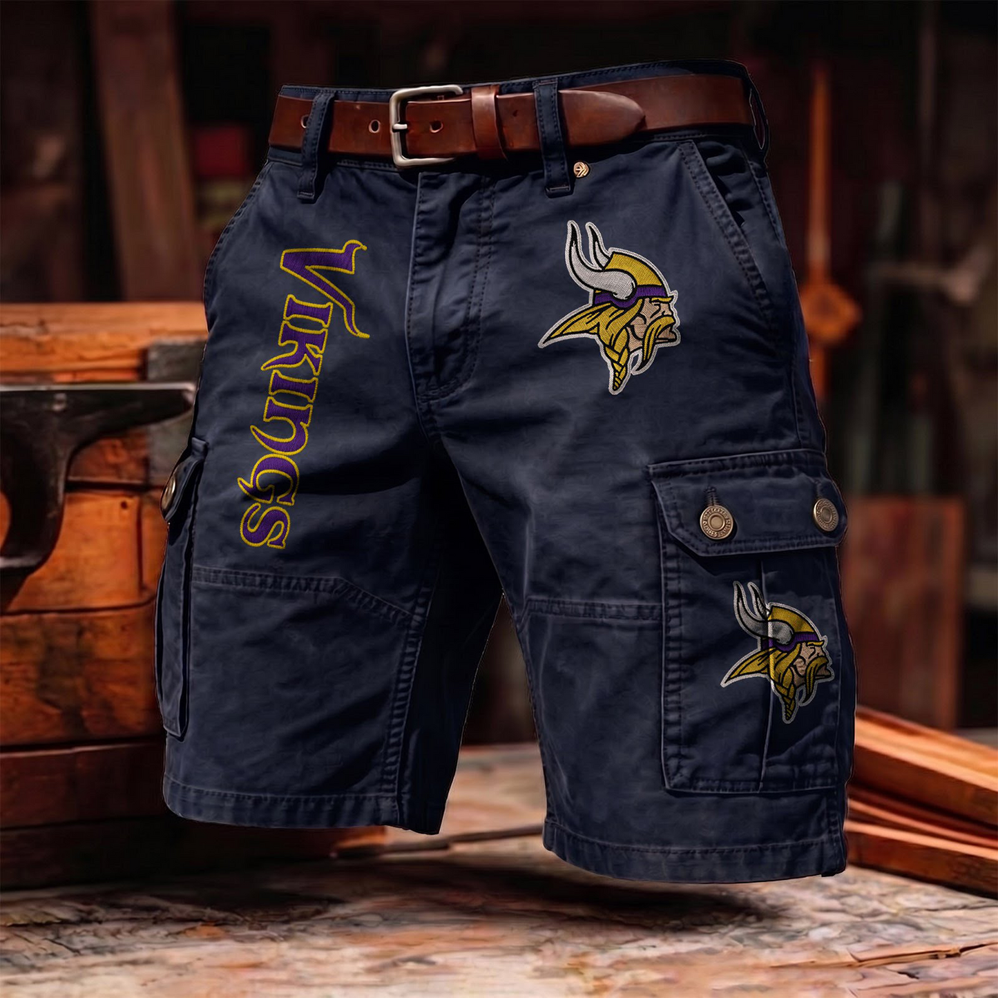 MV x NFL Men's cotton cargo shorts 80526 LBN