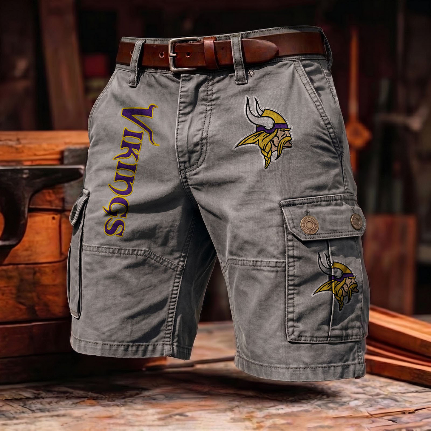 MV x NFL Men's cotton cargo shorts 80526 LBN