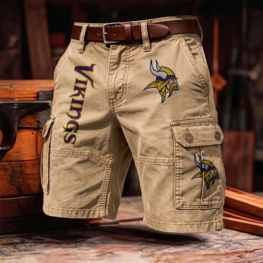 MV x NFL Men's cotton cargo shorts 80526 LBN