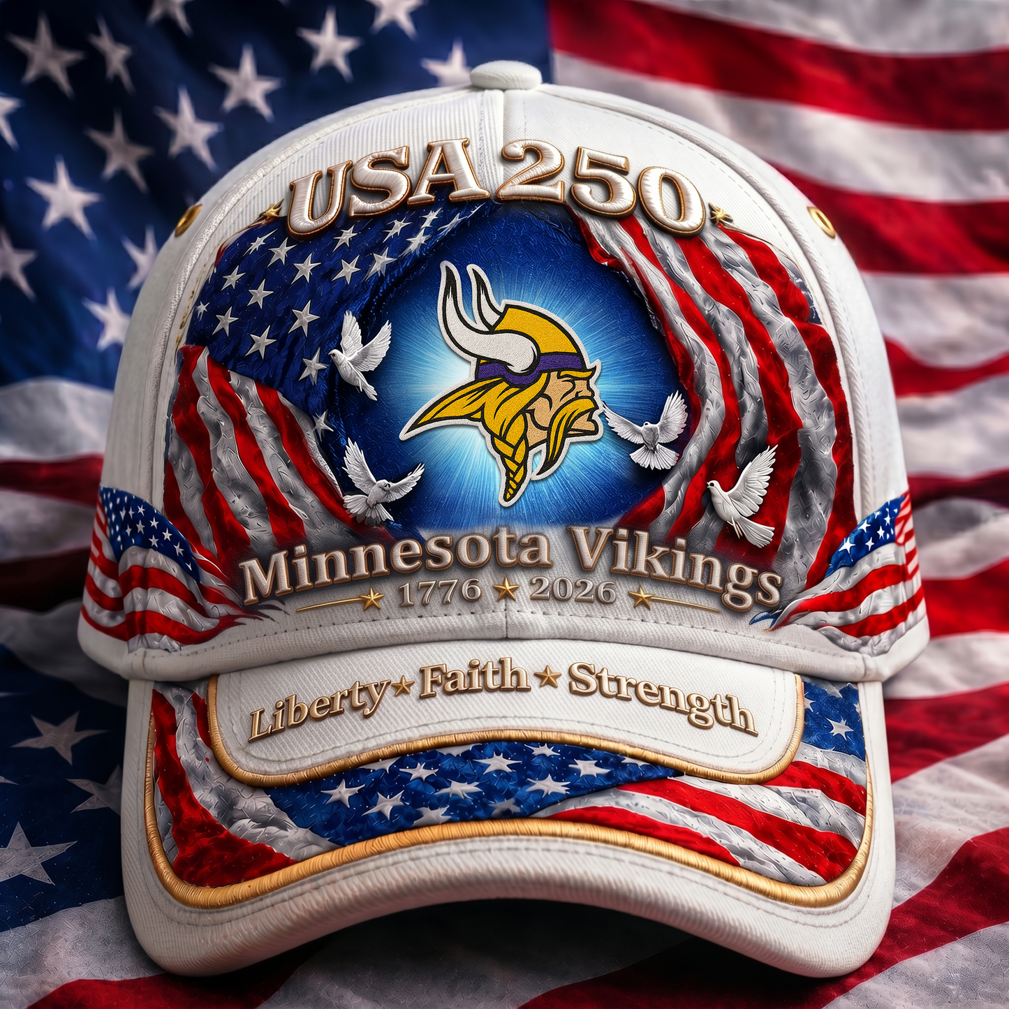 Premium NFL x MV 250 Years  Anniversary Of Freedom  Cap 220626