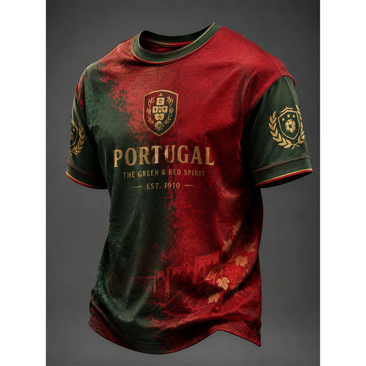 Men's Portugal Football 3D Shirt V1 DATND TANTD 050626