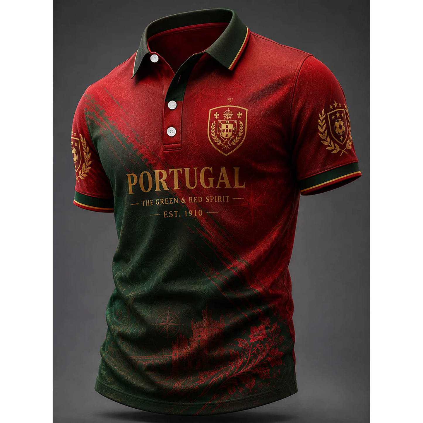 Men's Portugal Football 3D Shirt V15 DATND TANTD 050626
