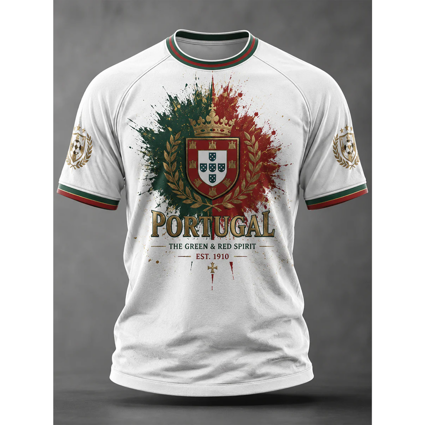 Men's Portugal Football 3D Shirt V17 DATND TANTD 050626