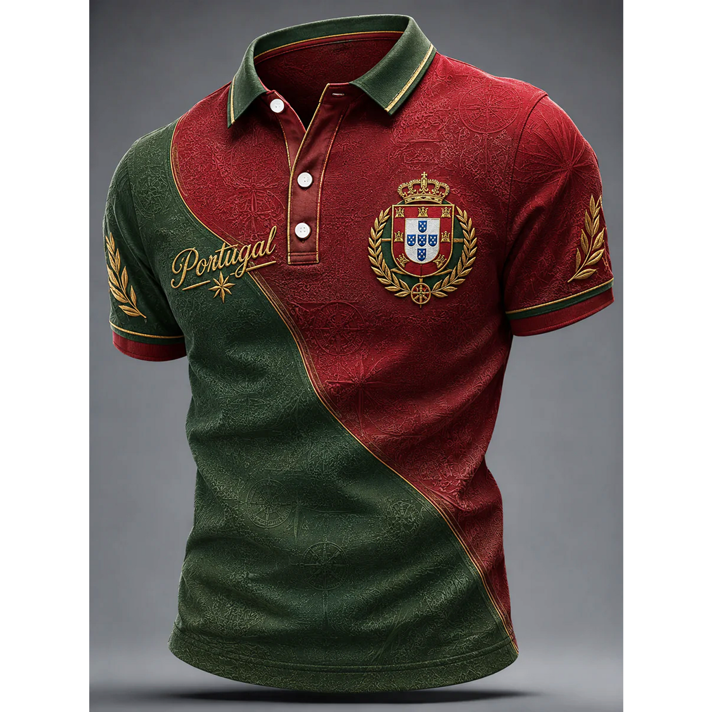 Men's Portuguese Football Print Casual Top V13 180626