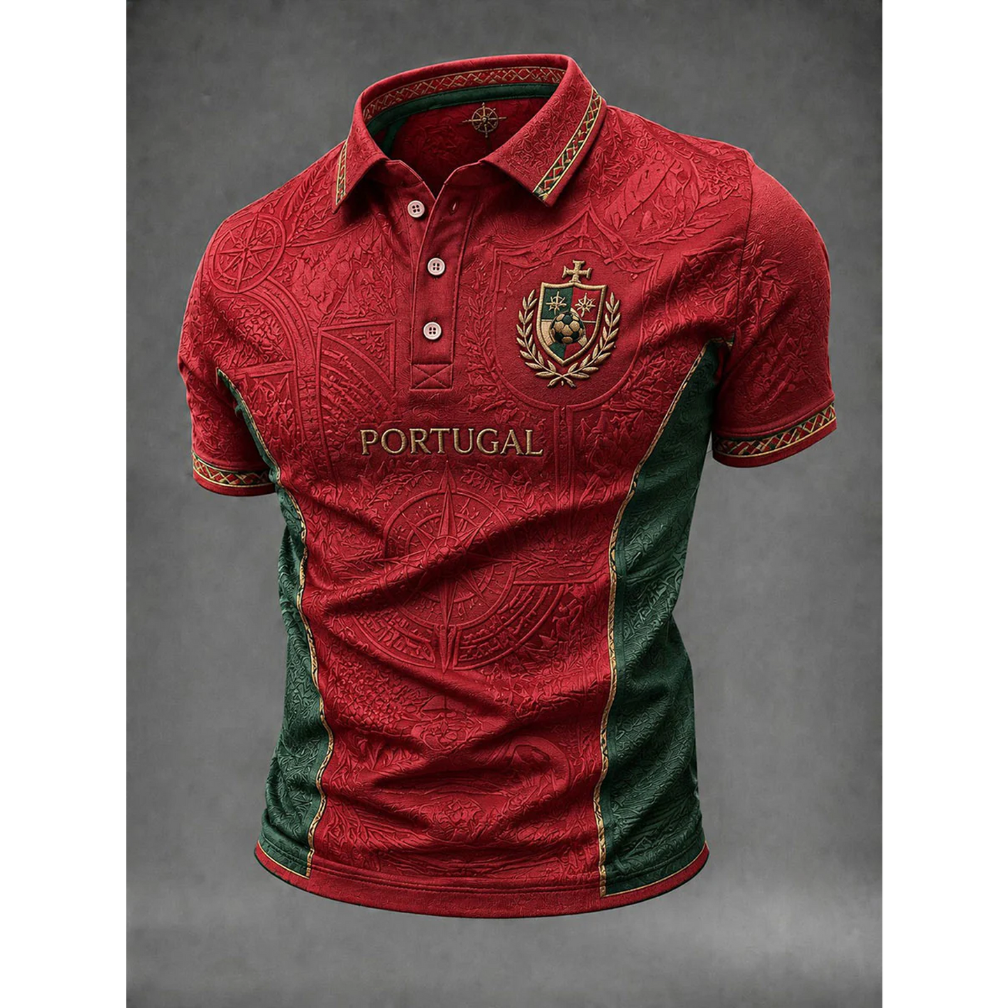 Men's Portuguese Football Print Casual Top V14 180626