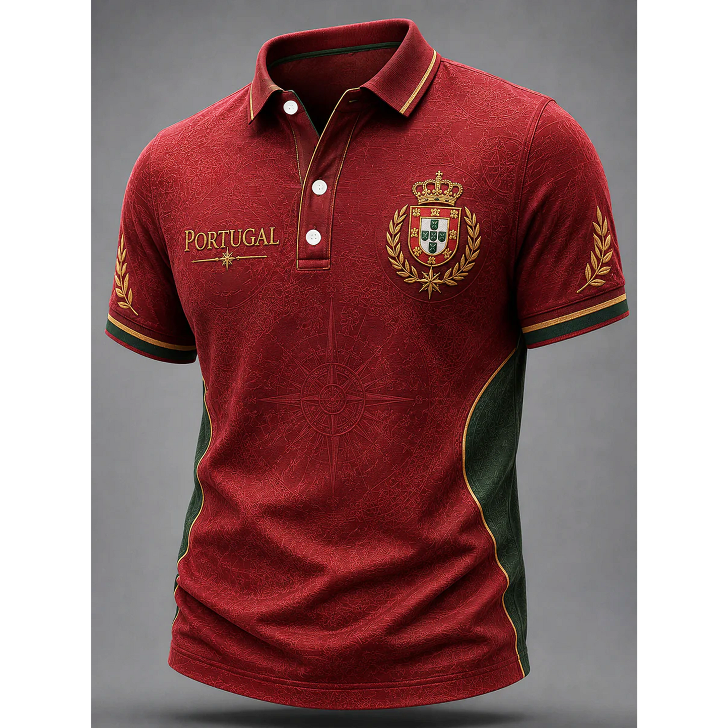 Men's Portuguese Football Print Casual Top V15 180626
