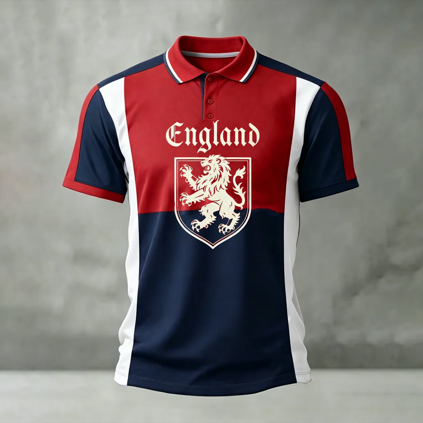 Men's UK Football Lover England Printed polo shirt V5 0106 DatND DVT