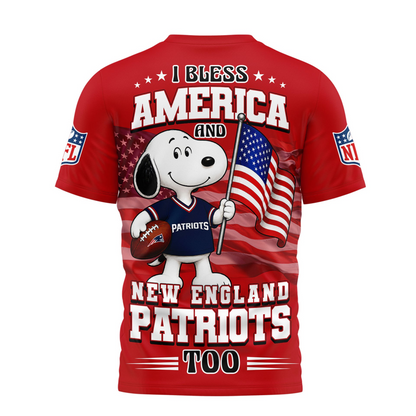 NE Premium NFL Snoopy America 250 3D Shirt 1706