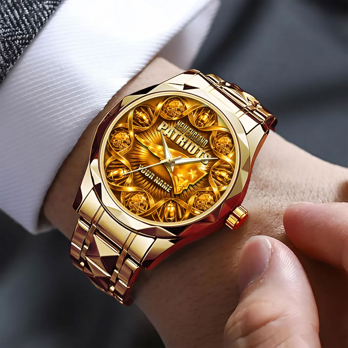 NEP Premium NFL It's In My DNA Stainless Steel Watch DDT  NTL