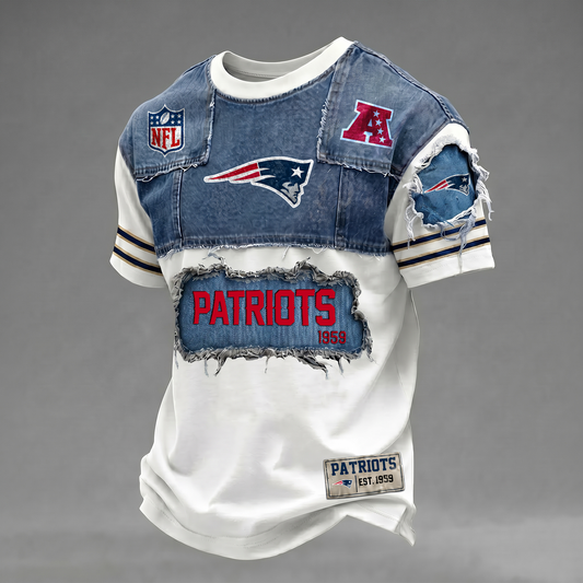 NEP x NFL Patchwork Denim T-Shirt DATND TANTD 080626