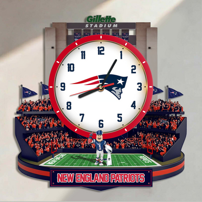 NEP x NFL Stadium Decorative 3D Visual Effect Acrylic Wall Clock DDT CTND