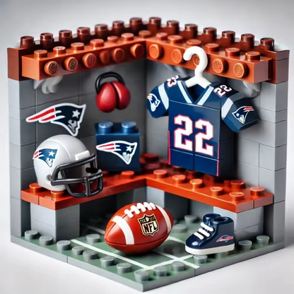 NFL Teams Custom Building Blocks Creative Peripheral Gift Model Toy Mini Changing Room Professional Football League Teams DDT HLP HLPHUONG