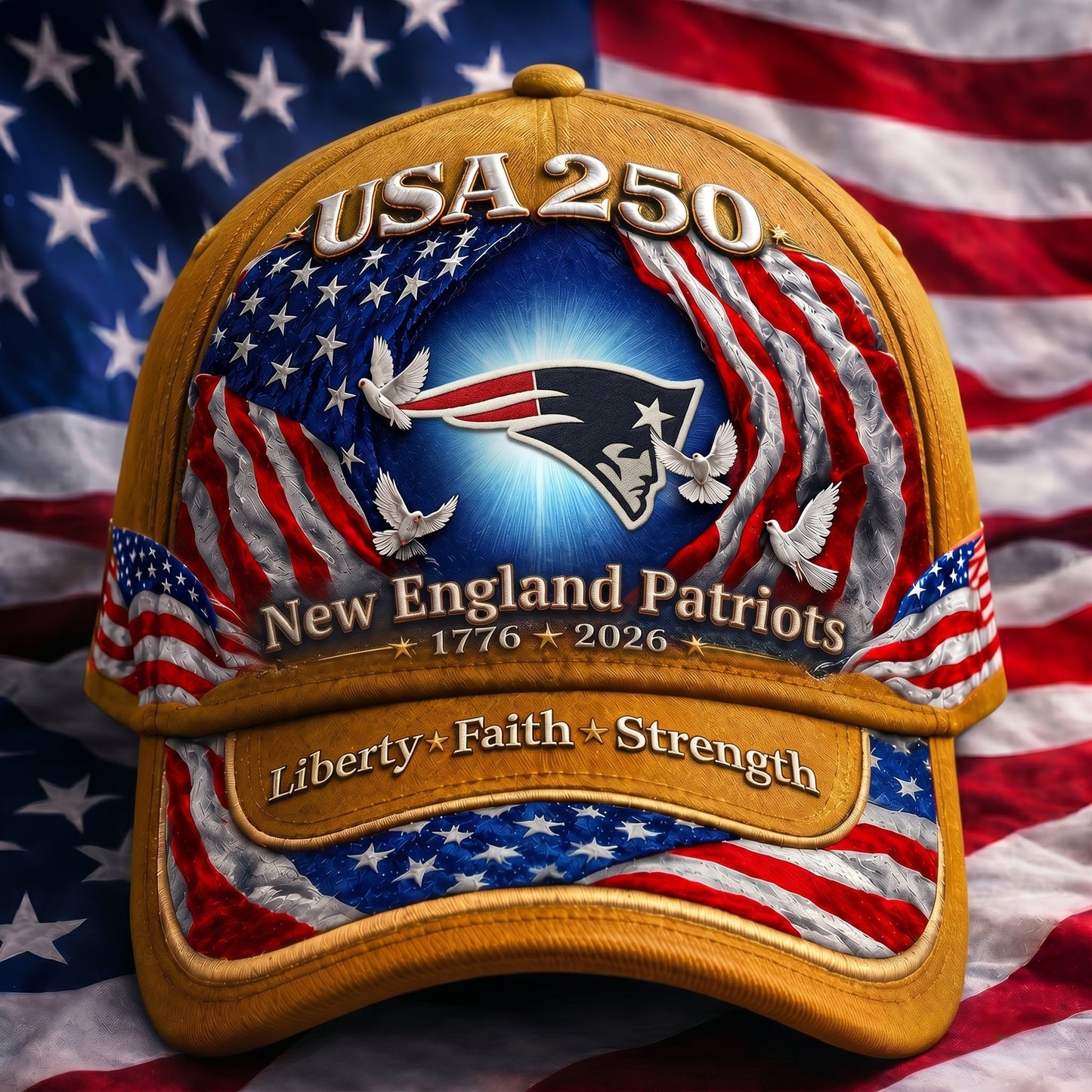 Premium NFL x NEP 250 Years  Anniversary Of Freedom  Cap 220626