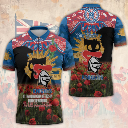 NEW x NRL Rugby ANZAC Day Zipper Polo Shirt Last Post Poppy We Will Remember Them LT14 DatND DVT