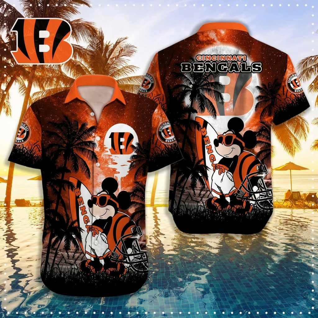 NFL X CIN MK Tropical Trees Hawaiian Shirt HLP 070526 LBN