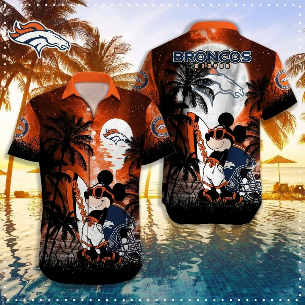 NFL X DEN MK Tropical Trees Hawaiian Shirt HLP 070526 LBN