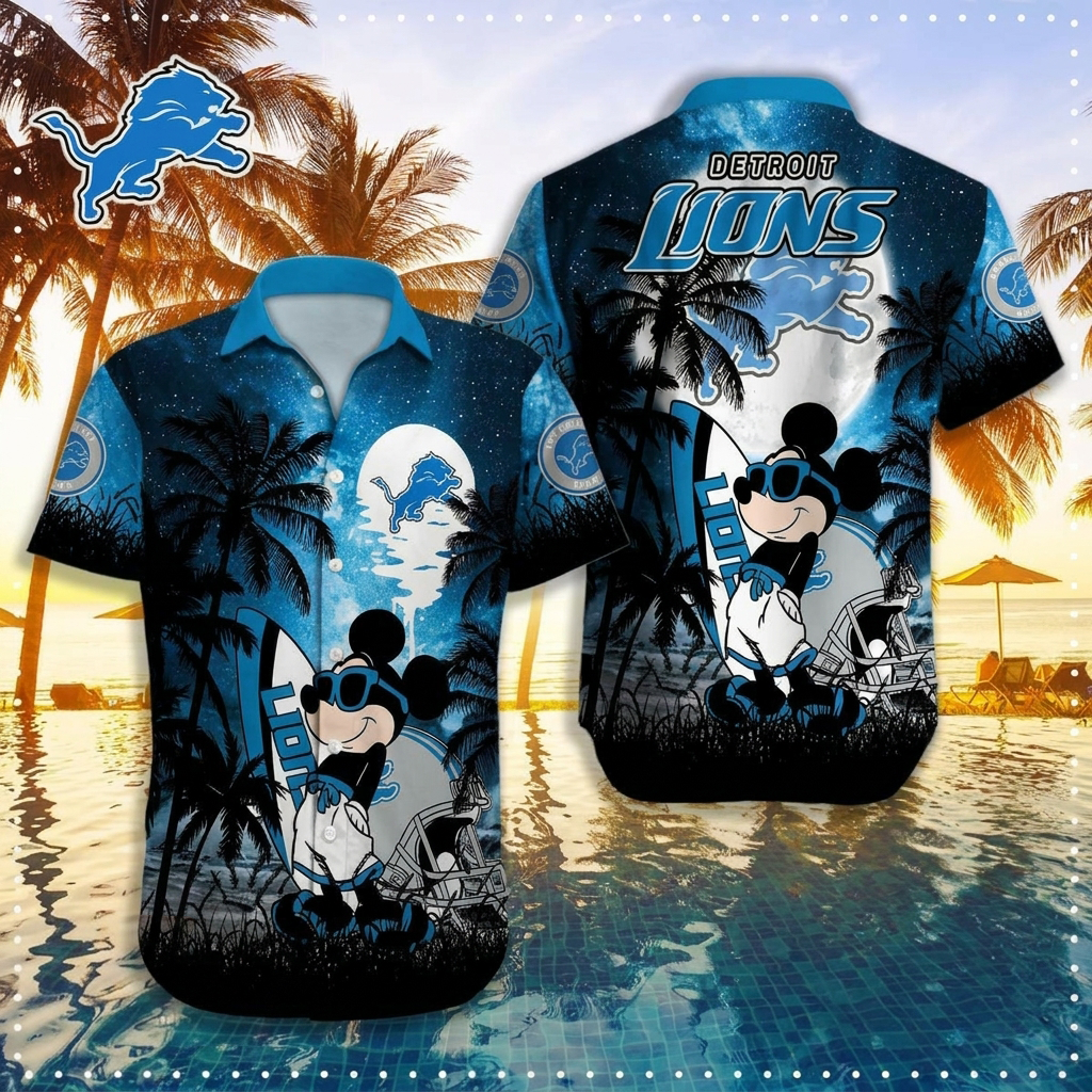 NFL X DET MK Tropical Trees Hawaiian Shirt HLP 070526 LBN