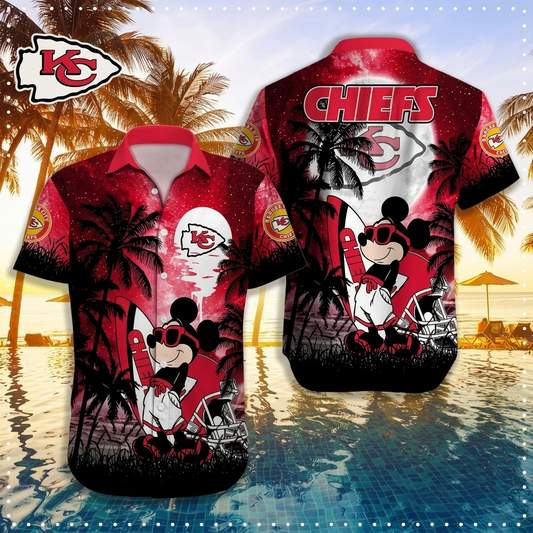 NFL X KC MK Tropical Trees Hawaiian Shirt HLP 070526 LBN