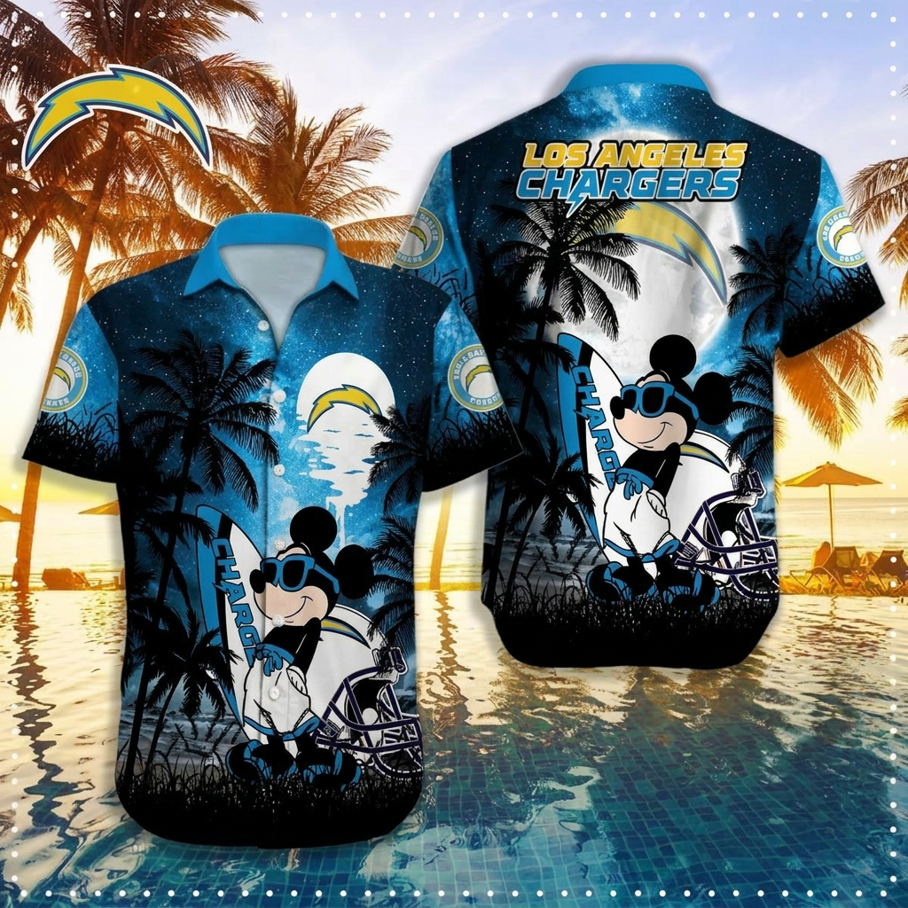 NFL X LAC MK Tropical Trees Hawaiian Shirt HLP 070526 LBN