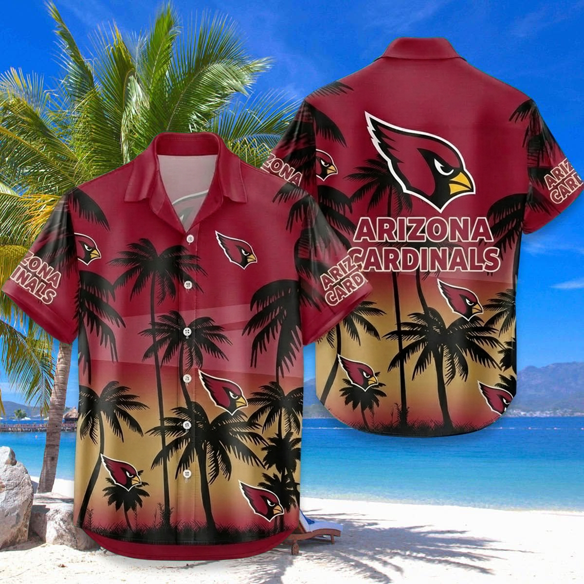 NFL x ARI Coconut Hawaiian Shirt HLP 20426 LBN