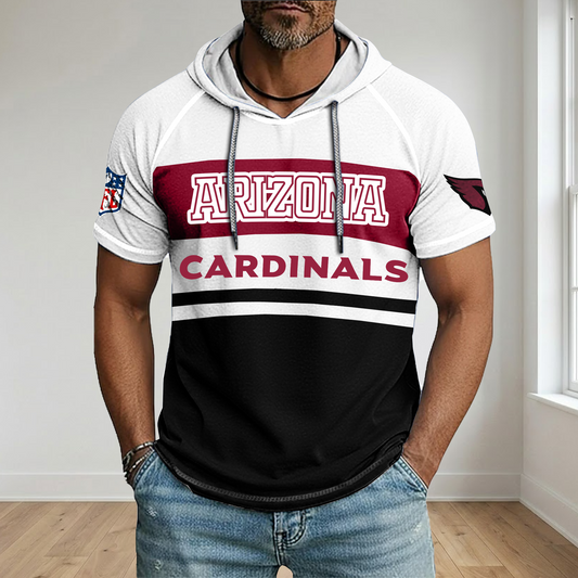 NFL x ARI Football Hooded Short Sleeve Shirt HLP 280426 HLPHUONG