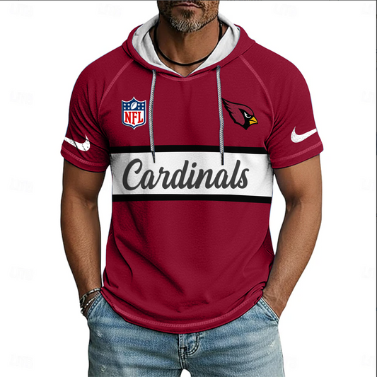 NFL x ARI Sport Hooded Short Sleeve Shirt HLP 20426 HLPHUONG