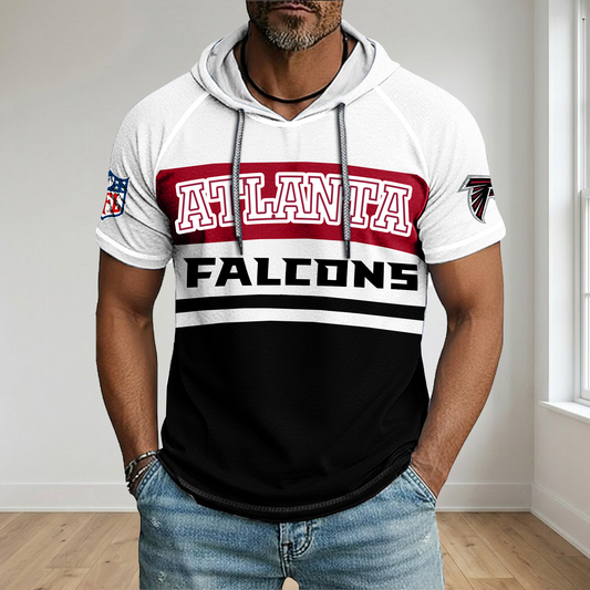 NFL x ATL Football Hooded Short Sleeve Shirt HLP 280426 HLPHUONG