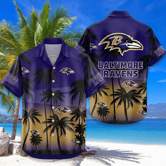 NFL x BAL Coconut Hawaiian Shirt HLP 20426 LBN