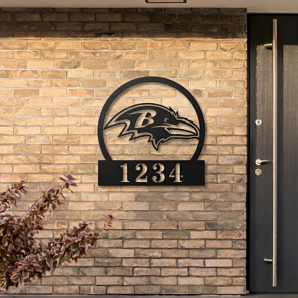 NFL x BAL Custom Address Metal Sign HLP 40526 HLPHUONG