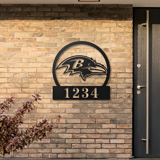 NFL x BAL Custom Address Metal Sign HLP 40526 HLPHUONG