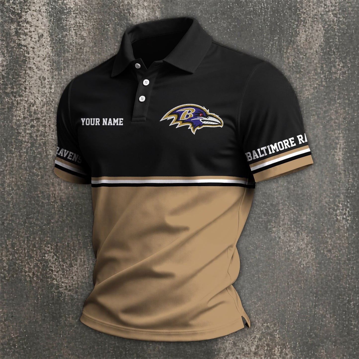 NFL x BAL Custom Name Premium Polo Shirt HLP 040526 HLPHUONG
