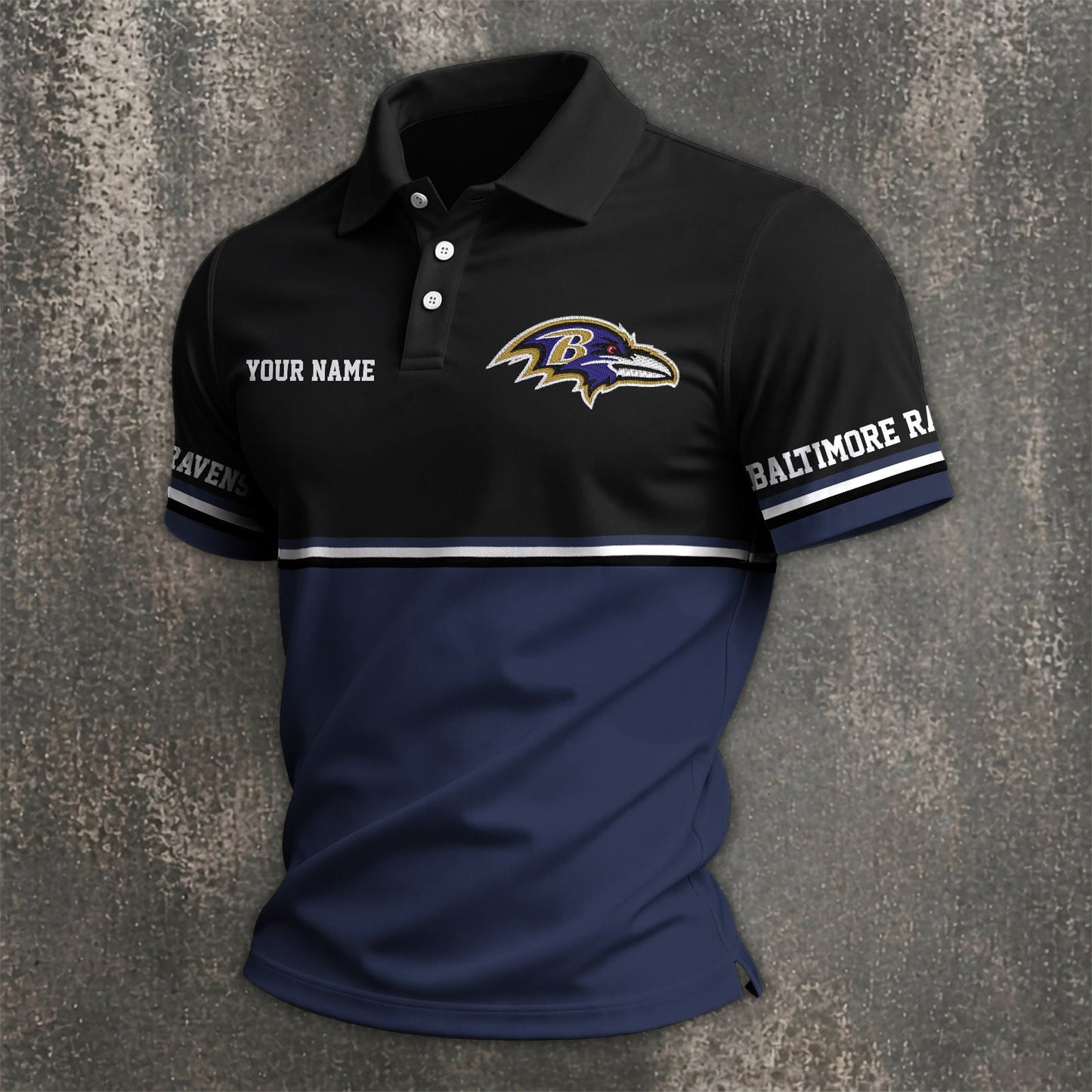 NFL x BAL Custom Name Premium Polo Shirt HLP 040526 HLPHUONG