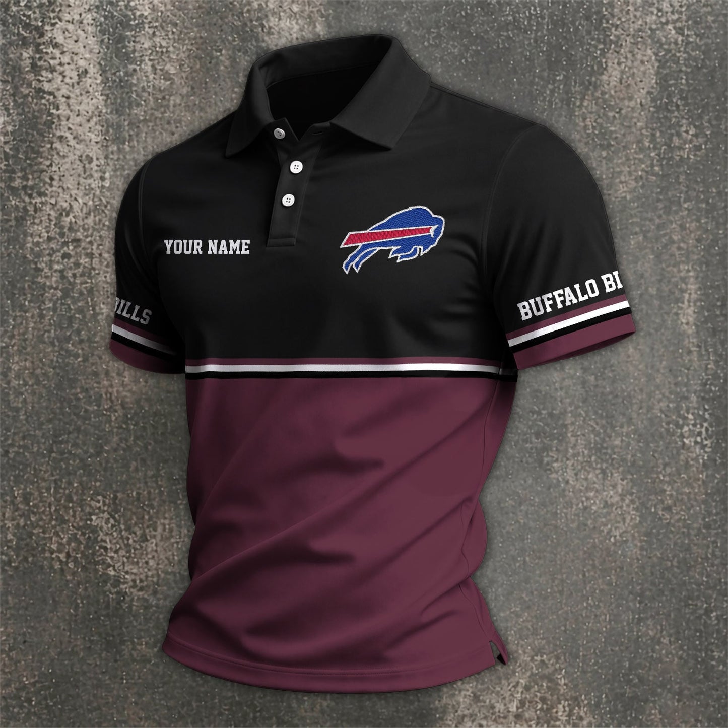 NFL x BUF Custom Name Premium Polo Shirt HLP 040526 HLPHUONG