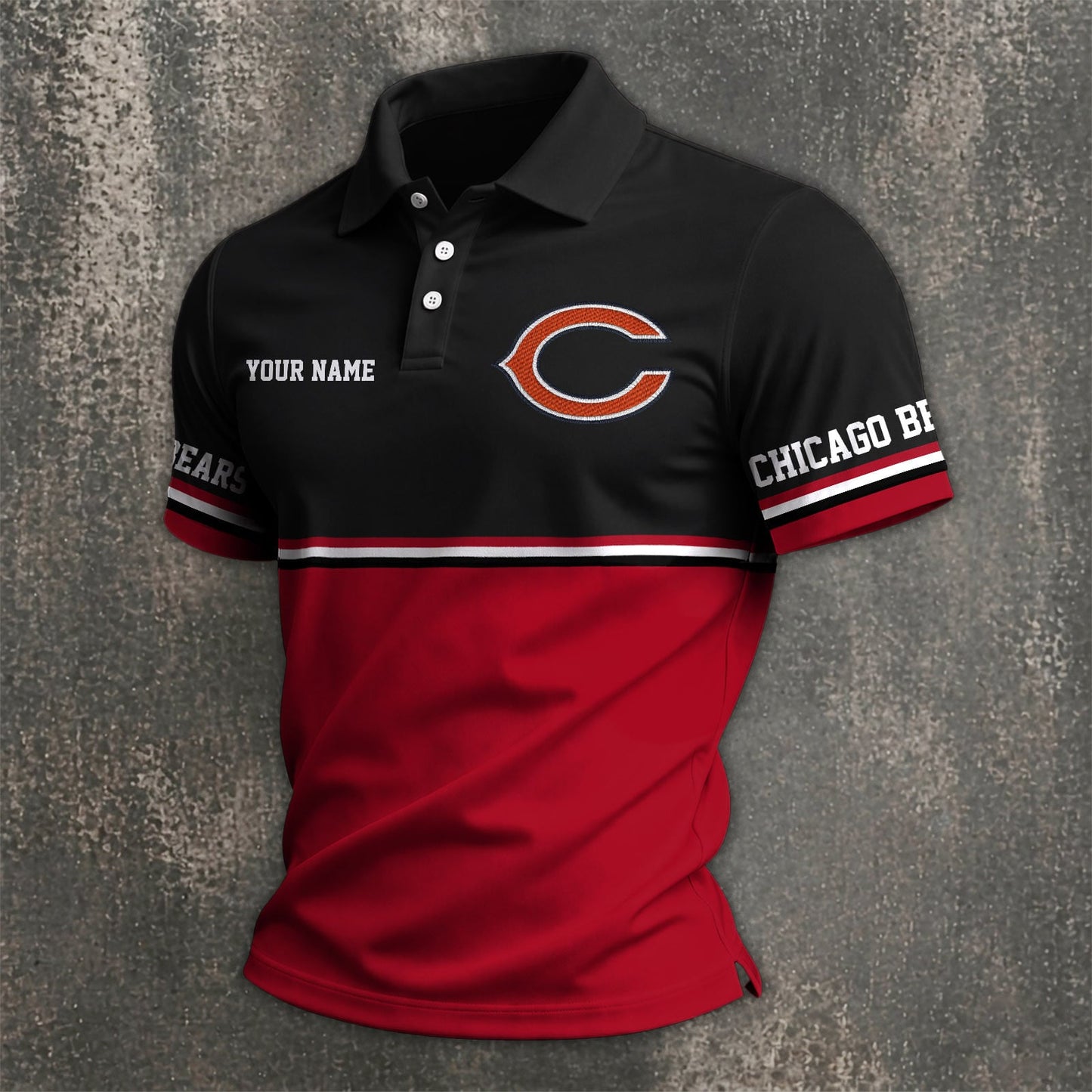 NFL x CHI Custom Name Premium Polo Shirt HLP 040526 HLPHUONG