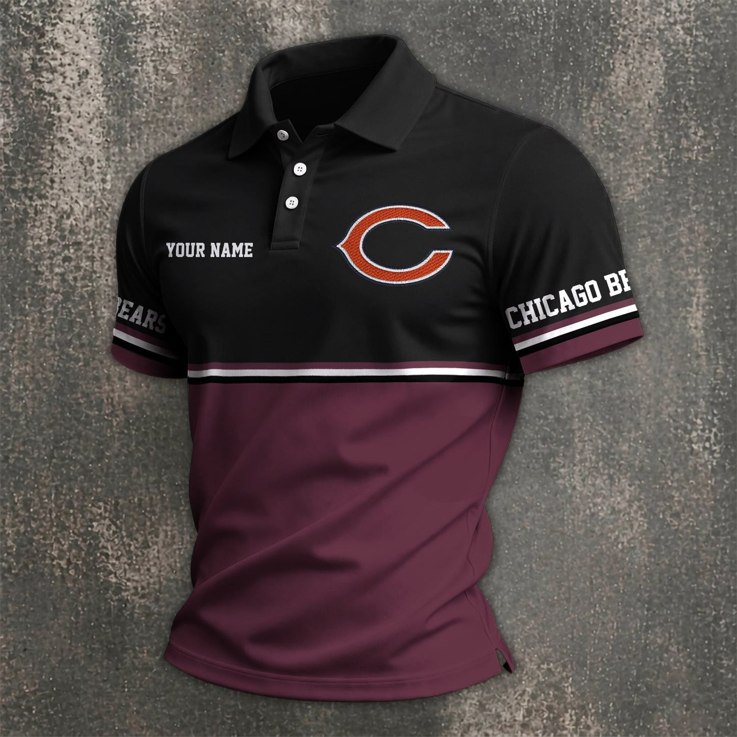 NFL x CHI Custom Name Premium Polo Shirt HLP 040526 HLPHUONG