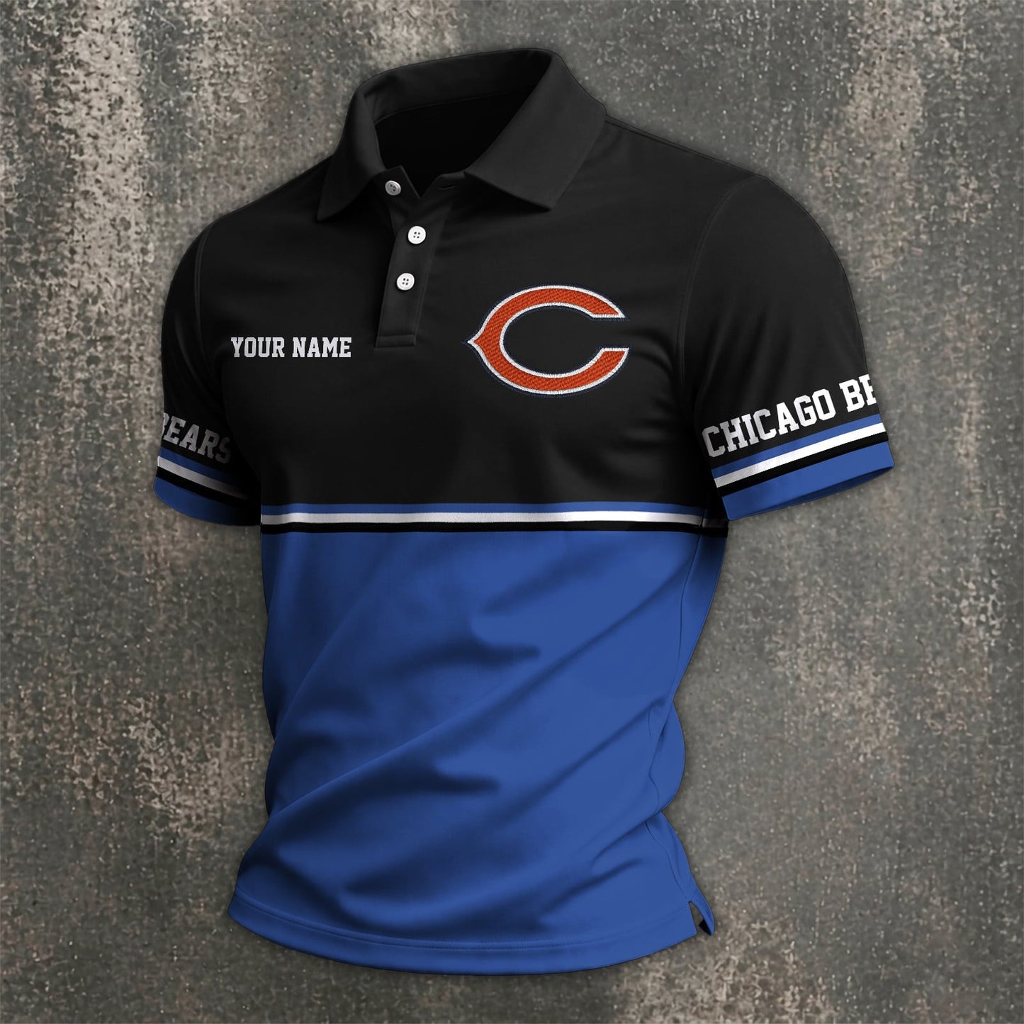 NFL x CHI Custom Name Premium Polo Shirt HLP 040526 HLPHUONG