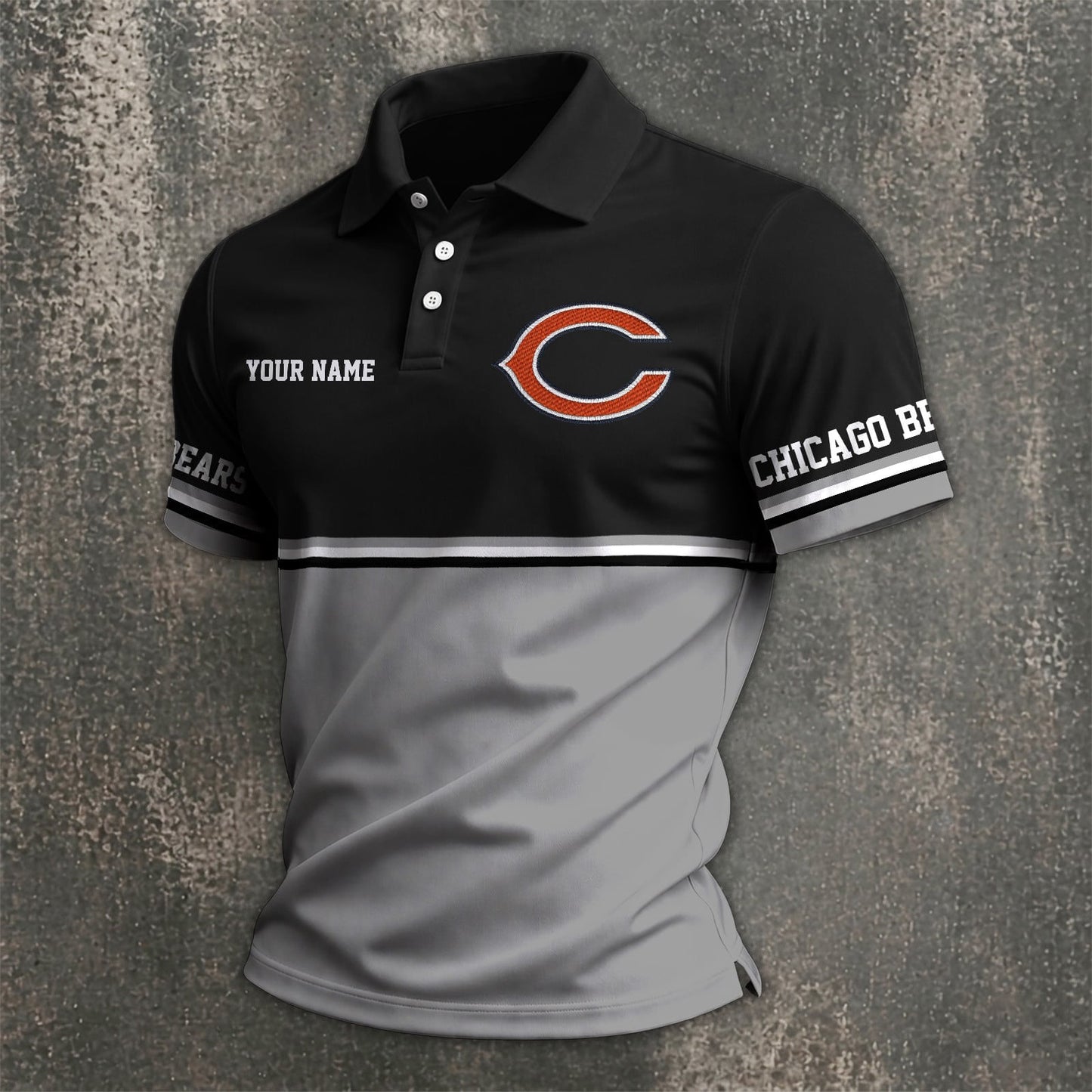 NFL x CHI Custom Name Premium Polo Shirt HLP 040526 HLPHUONG
