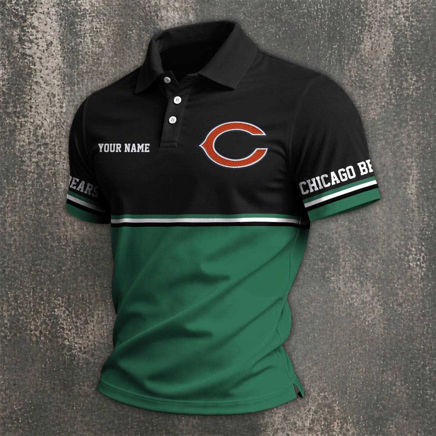 NFL x CHI Custom Name Premium Polo Shirt HLP 040526 HLPHUONG