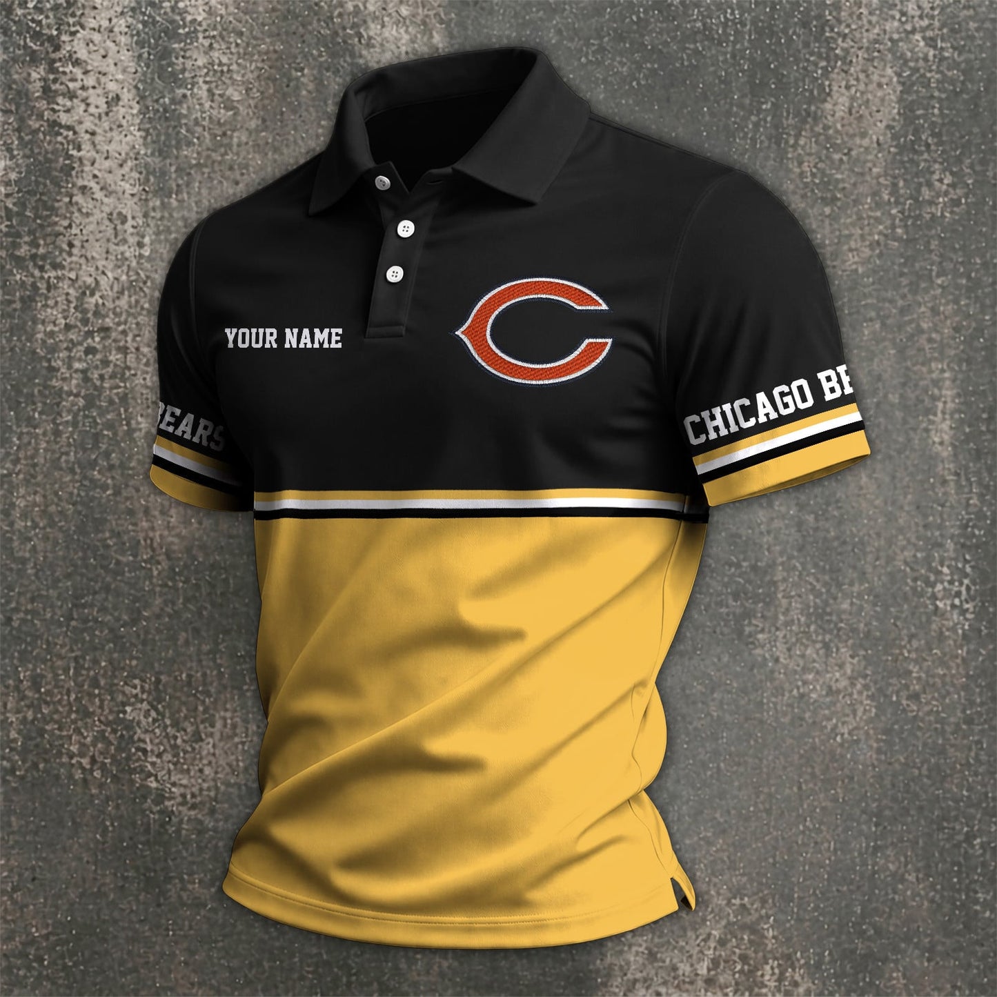 NFL x CHI Custom Name Premium Polo Shirt HLP 040526 HLPHUONG