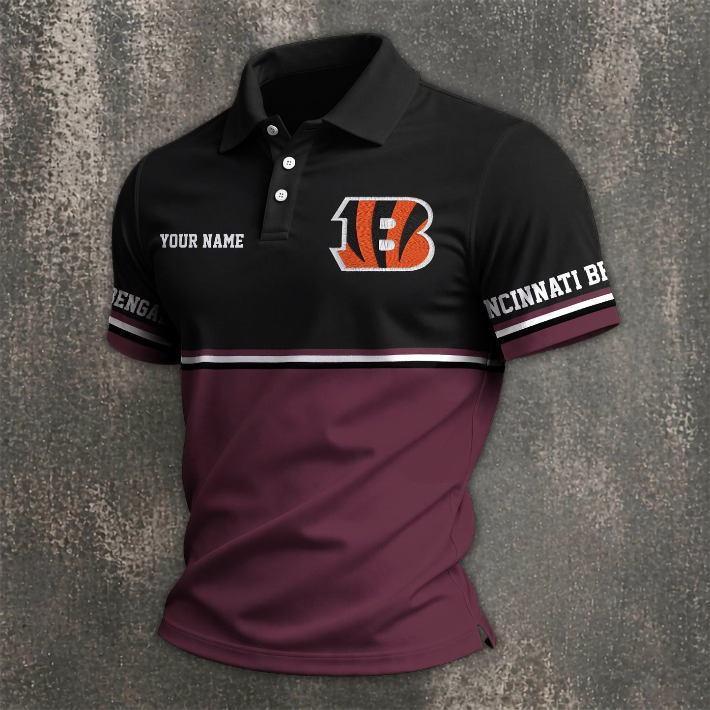 NFL x CIN Custom Name Premium Polo Shirt HLP 040526 HLPHUONG