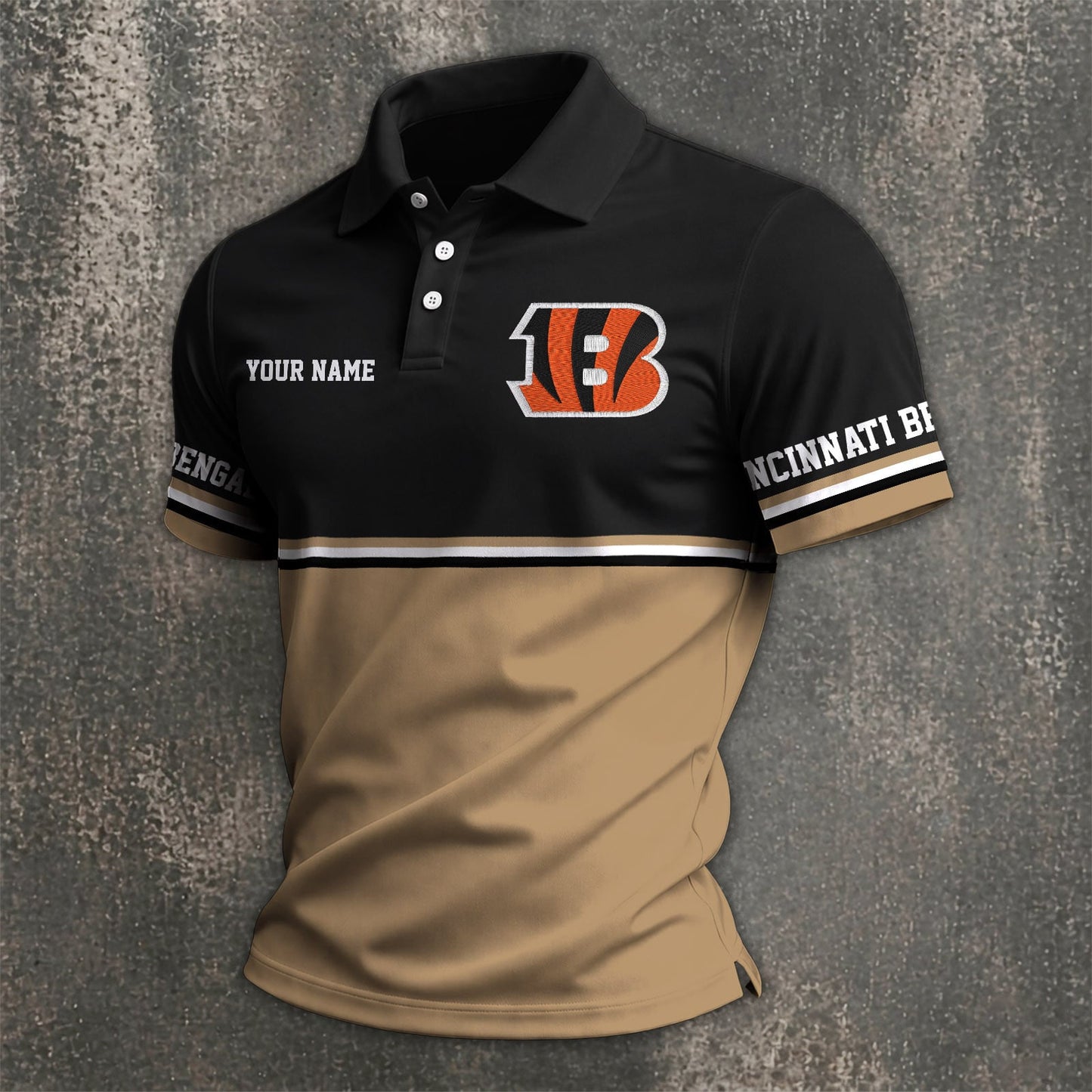 NFL x CIN Custom Name Premium Polo Shirt HLP 040526 HLPHUONG