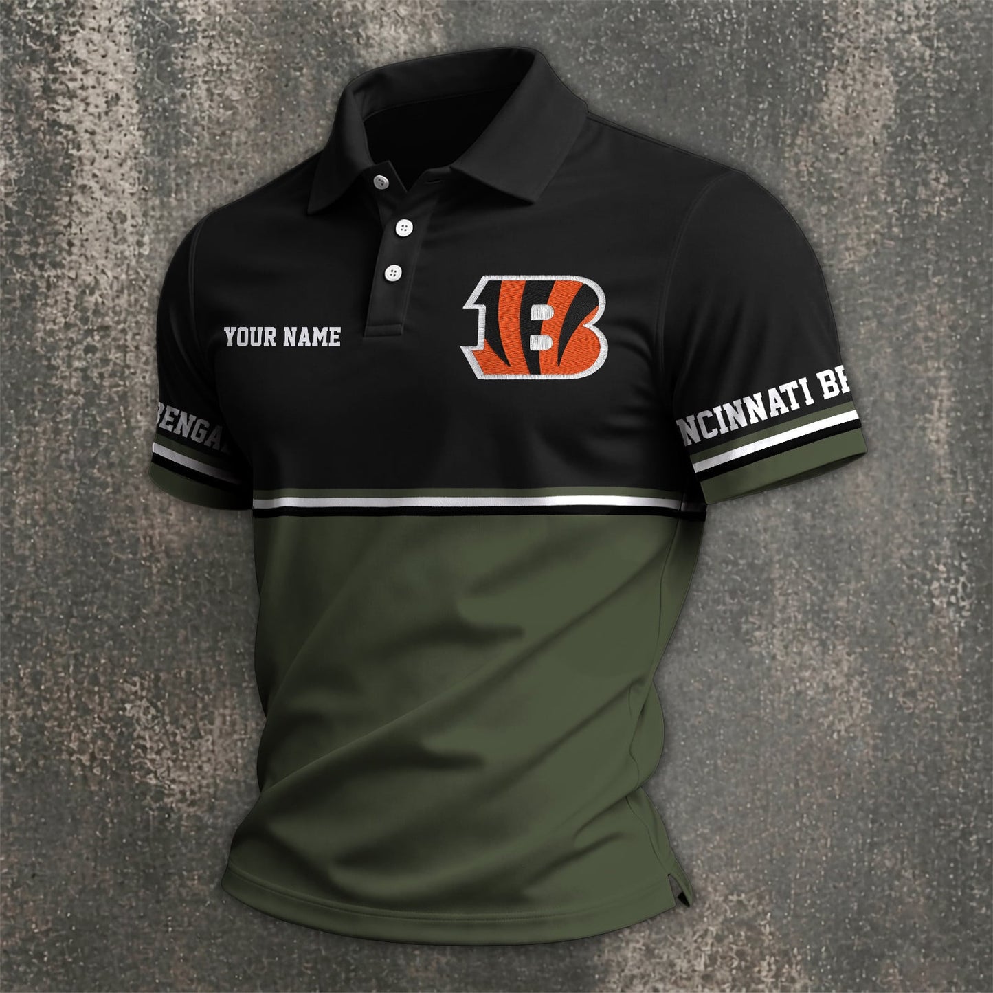 NFL x CIN Custom Name Premium Polo Shirt HLP 040526 HLPHUONG