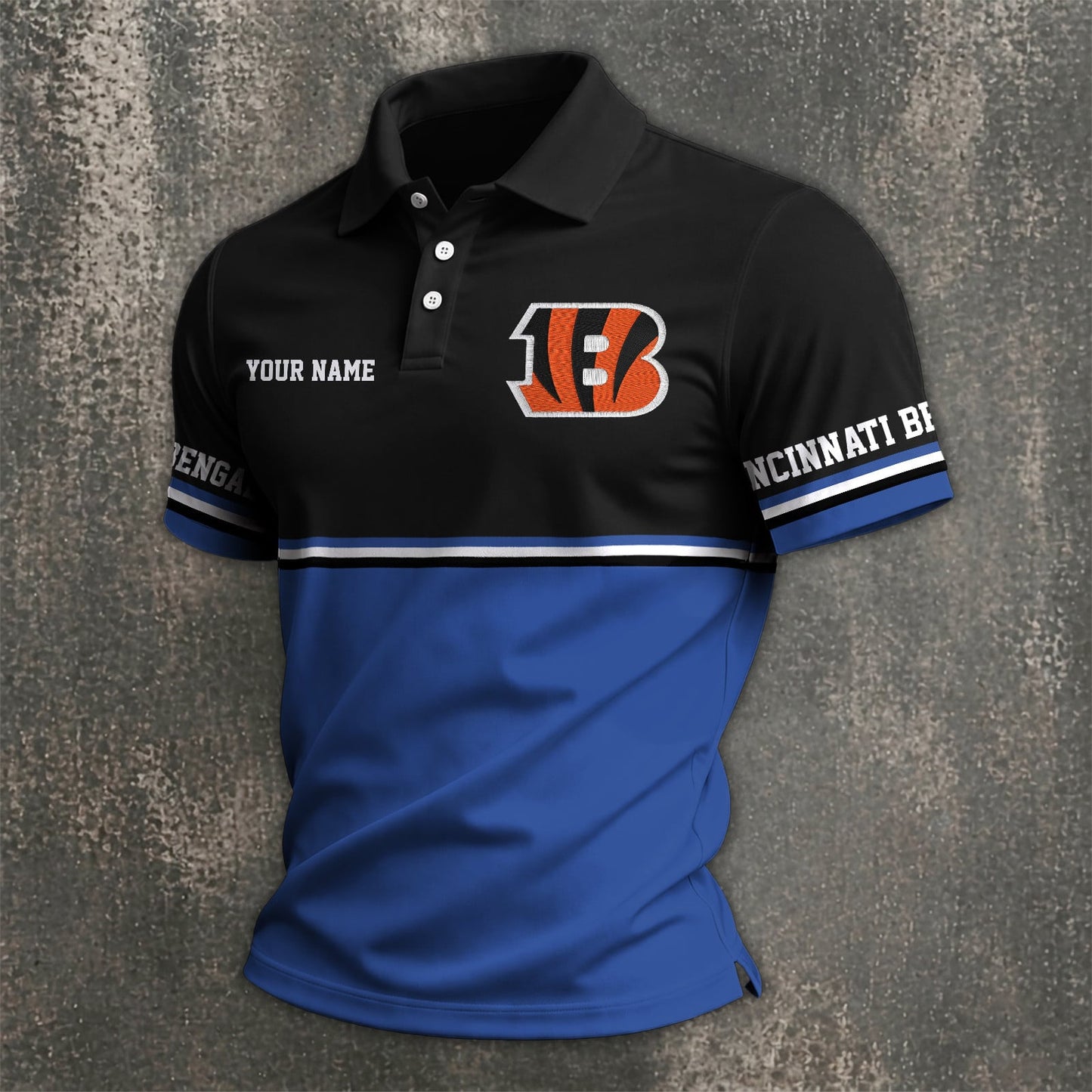 NFL x CIN Custom Name Premium Polo Shirt HLP 040526 HLPHUONG
