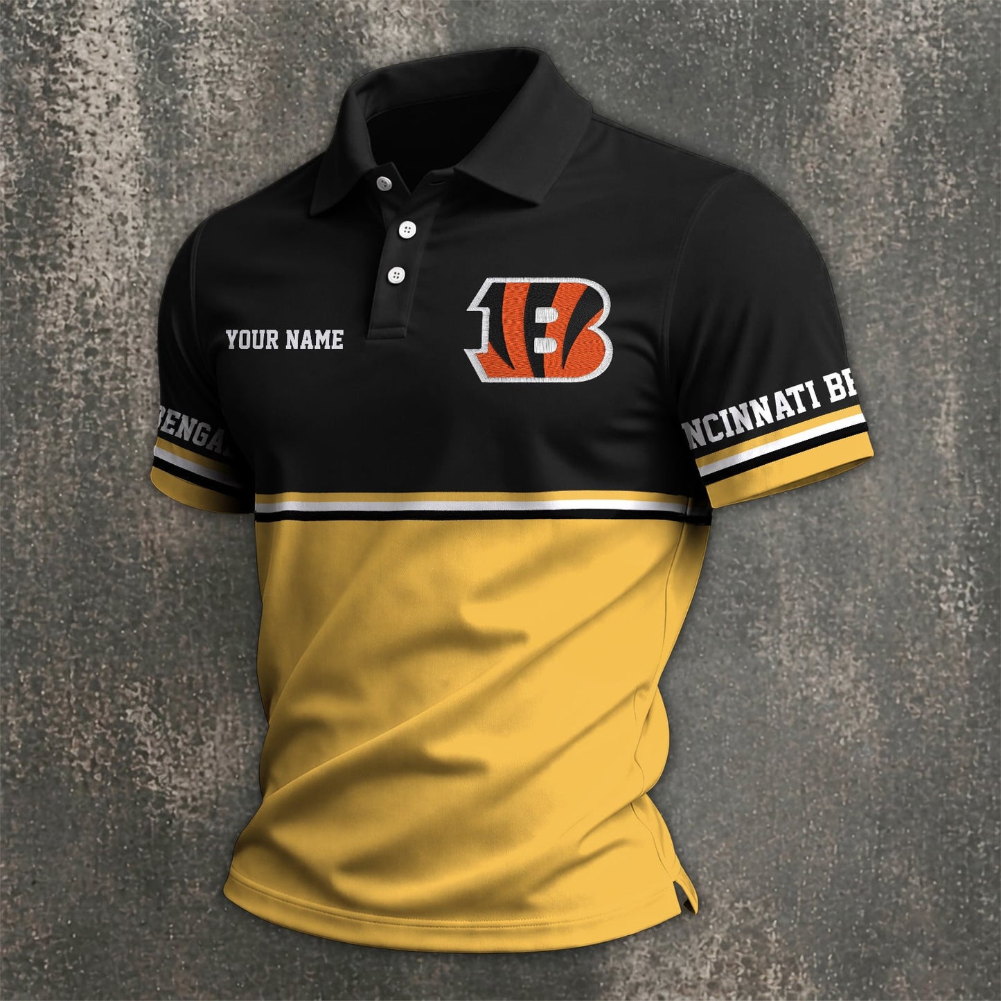 NFL x CIN Custom Name Premium Polo Shirt HLP 040526 HLPHUONG