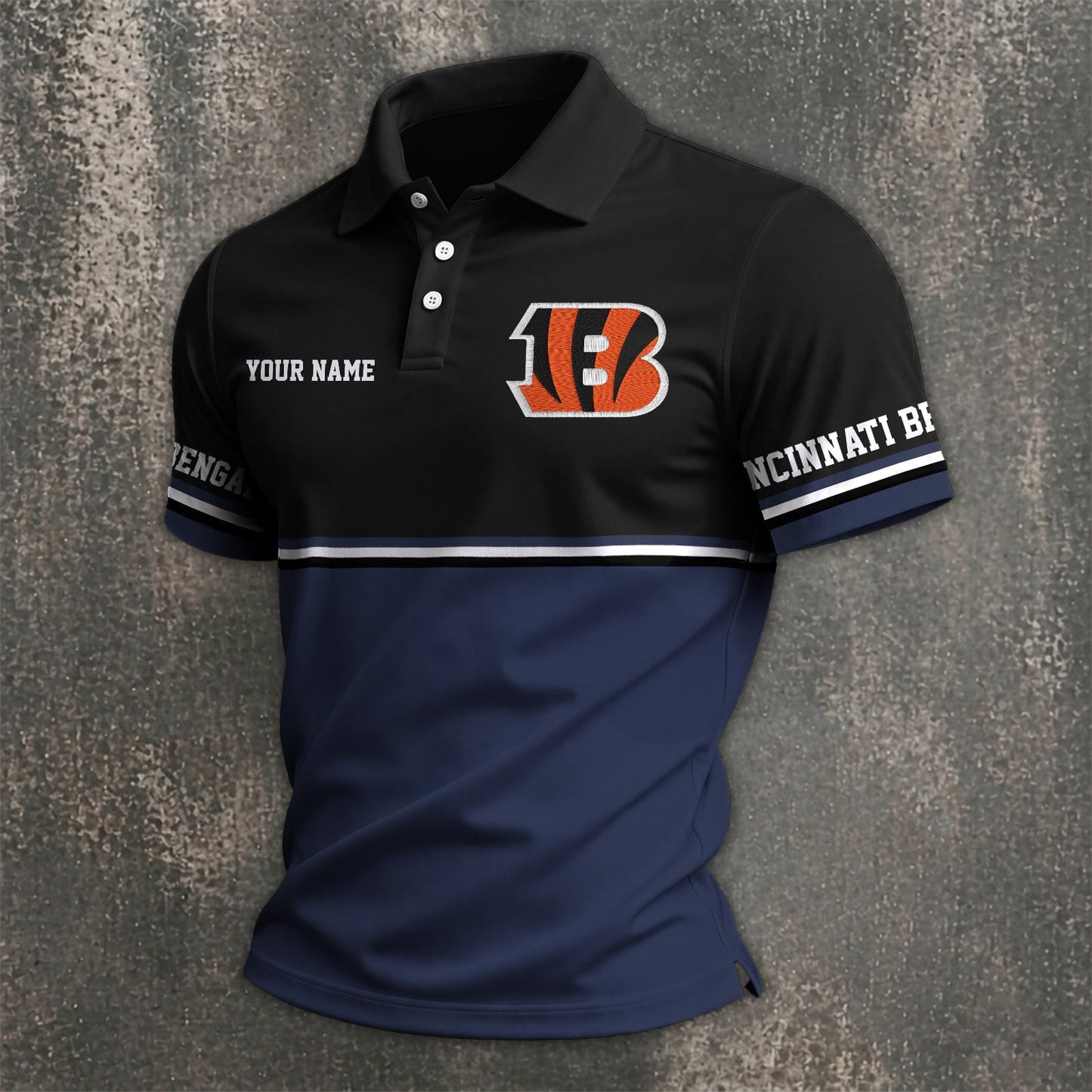 NFL x CIN Custom Name Premium Polo Shirt HLP 040526 HLPHUONG