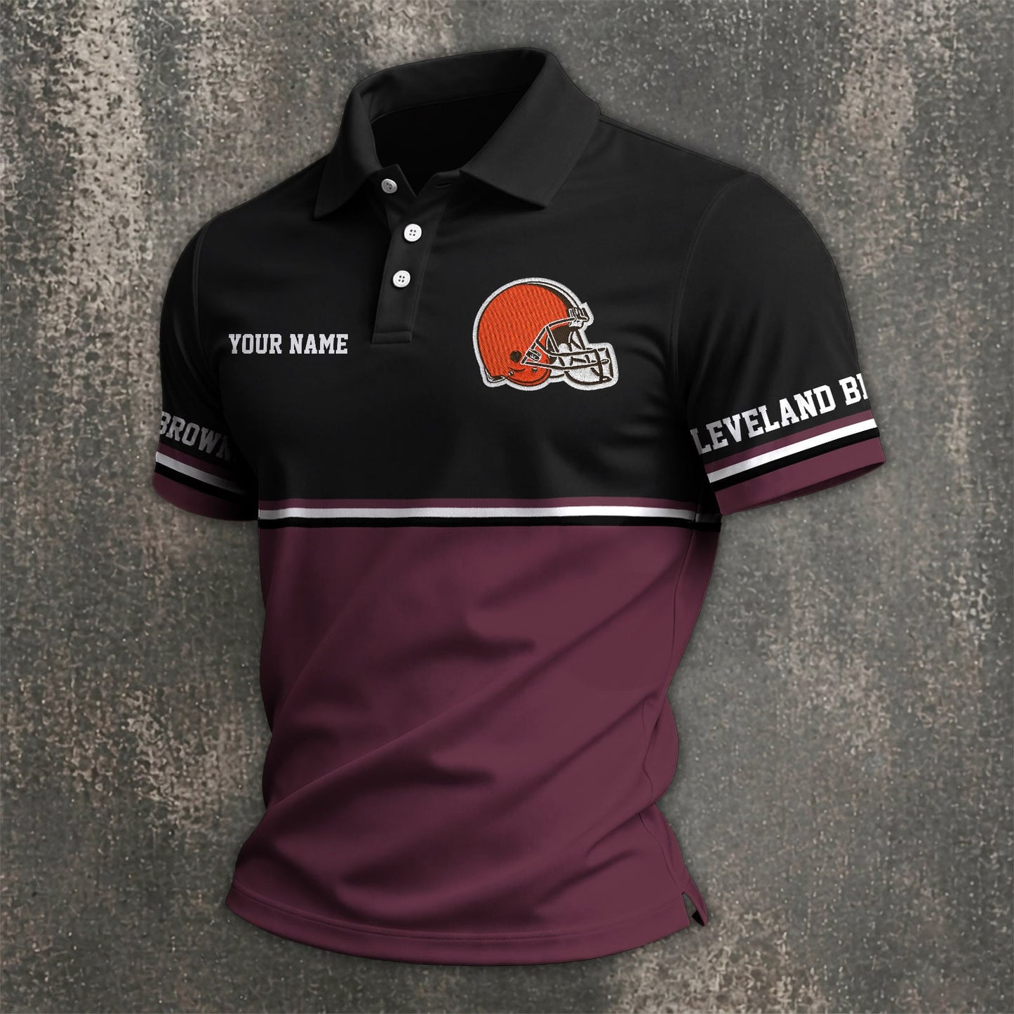 NFL x CLE Custom Name Premium Polo Shirt HLP 040526 HLPHUONG