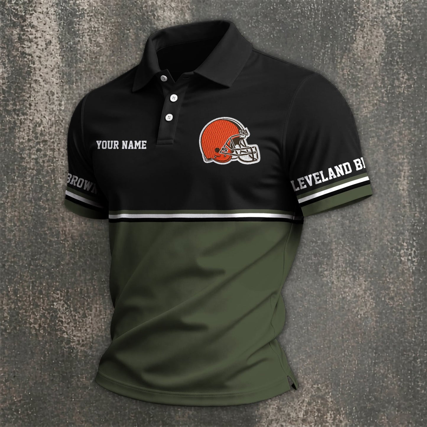NFL x CLE Custom Name Premium Polo Shirt HLP 040526 HLPHUONG