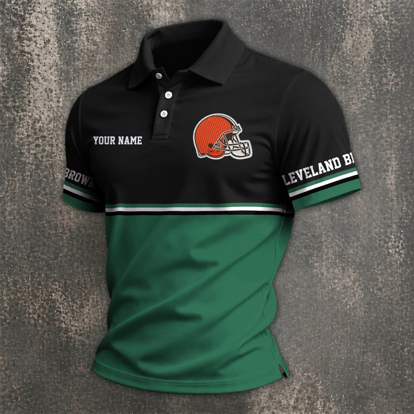 NFL x CLE Custom Name Premium Polo Shirt HLP 040526 HLPHUONG