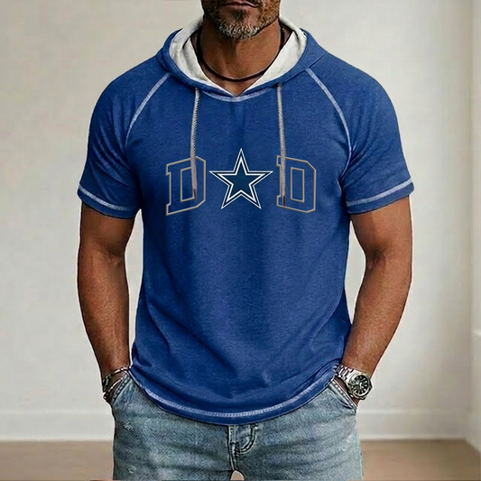 NFL x DAL Dad Hooded Short Sleeve Shirt HLP 280426 LBN